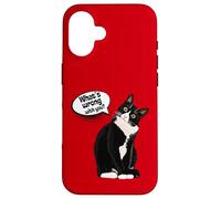 What is Wrong with You? Cat Funny Humor Carcasa para iPhone 16