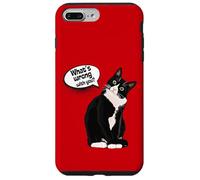 What is Wrong with You? Cat Funny Humor Carcasa para iPhone 7 Plus/8 Plus