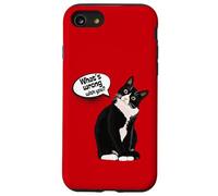 What is Wrong with You? Cat Funny Humor Carcasa para iPhone SE (2020) / 7/8