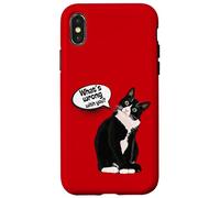 What is Wrong with You? Cat Funny Humor Carcasa para iPhone X/XS
