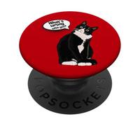 What is Wrong with You? Cat Funny Humor PopSockets PopGrip Adhesivo