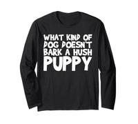 What Kind of Dog Doesn'T Bark A Hush Puppy Shirt Dog Lover Manga Larga