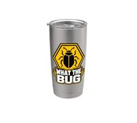 What The Bug Catcher Warning Funny Entomology Insect Catch Vaso térmico de acero inoxidable de doble pared