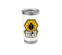 What The Bug Catcher Warning Funny Entomology Insect Catch Vaso térmico de acero inoxidable de doble pared