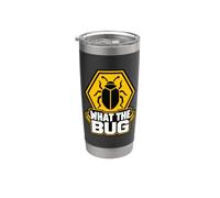 What The Bug Catcher Warning Funny Entomology Insect Catch Vaso térmico de acero inoxidable de doble pared