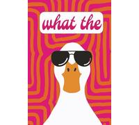 'What The' Dotted Journal: 160-Page Dot Grid Notebook, 6x9, Pink and Orange