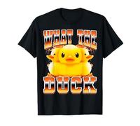 What The Duck Funny Rubber Duck Duckie Estilo Bootleg de los 90 Camiseta