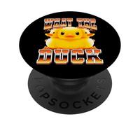 What The Duck Funny Rubber Duck Duckie Estilo Bootleg de los 90 PopSockets PopGrip Adhesivo