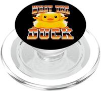 What The Duck Funny Rubber Duck Duckie Estilo Bootleg de los 90 PopSockets PopGrip para MagSafe