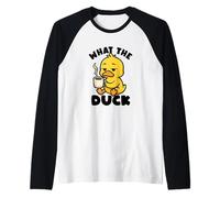 What The Duck Owner I Love Ducks Lover Divertido Pato de Goma Camiseta Manga Raglan