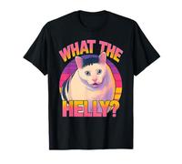 What The Helly Ironic Meme Cat Brainrot Cita Gen Z Alpha Camiseta