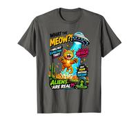 What The Meow Funny Cat UFO Abduction Sci-Fi Alien Camiseta