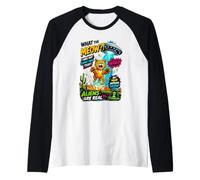 What The Meow Funny Cat UFO Abduction Sci-Fi Alien Camiseta Manga Raglan