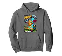 What The Meow Funny Cat UFO Abduction Sci-Fi Alien Sudadera con Capucha
