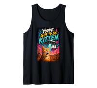 What The Meow Funny Shocked Cat UFO Alien Flying Saucer Camiseta sin Mangas