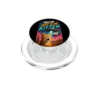 What The Meow Funny Shocked Cat UFO Alien Flying Saucer PopSockets PopGrip para MagSafe