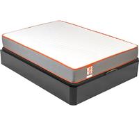 What The Sleep Colchón 150x190cm y canapé WTS Funk Negro 24cm Montaje incl