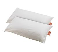 What The Sleep I Pack 2 Almohadas sostenibles Fibra 90 cm I Firmeza Media-Alta, Alta transpirabilidad I Tejido y Fibra de Origen Reciclado I Hipoalergénica I Ideal Dormir de Lado y Cambio de Postura