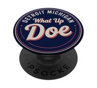 What Up Doe Vintage | Retro Detroit Michigan PopSockets PopGrip Adhesivo