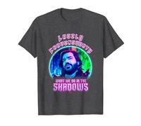 What We Do In The Shadows Laszlo Cravensworth Neon Portrait Camiseta, Hombre, Jaspeado Oscuro, 5XL