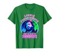 What We Do In The Shadows Laszlo Cravensworth Neon Portrait Camiseta, Hombre, Verde Kelly, 3XL