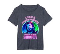 What We Do In The Shadows Laszlo Cravensworth Neon Portrait Camiseta, Mujer Tallas Grandes, Azul Jaspeado, 4XL Grande