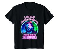 What We Do In The Shadows Laszlo Cravensworth Neon Portrait Camiseta, Niños, Negro, 8 años