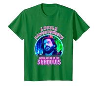 What We Do In The Shadows Laszlo Cravensworth Neon Portrait Camiseta, Niños, Verde Kelly, 2 años