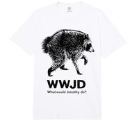 What Would Jimothy Do? WWJD Funny Seattle Raccoon Joke Comfort Colors Adult Heavyweight T-Shirt