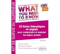 What you need to know. Kit de survie du supérieur: 25 fiches thématiques en anglais pour comprendre et analyser les enjeux actuels