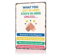 What You Say Here Stays Here Metal Sign 8x12 Inch