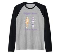 What You See What I Feel Skeleton Fibromyalgia Awareness Camiseta Manga Raglan