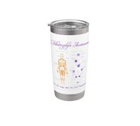 What You See What I Feel Skeleton Fibromyalgia Awareness Vaso térmico de acero inoxidable de doble pared