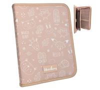 WhataBerry® Portadocumentos Bebé Premium | Porta Documentos Bebe 16 Apartados | Funda Carpeta Mini, Unisex y Elegante | Organizador Embarazo, Infantil, Familiar y Viaje | Beige 26x19x3cm