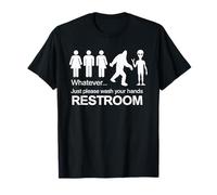 Whatever Just Wash Your Hands Funny Baño Alien Bigfoot Camiseta