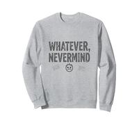 Whatever Nevermind Gen X Nostalgic 90s Grunge Actitud Sudadera, Unisex para Adultos, Gris Jaspeado, XL