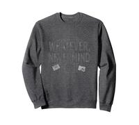Whatever Nevermind Gen X Nostalgic 90s Grunge Actitud Sudadera, Unisex para Adultos, Jaspeado Oscuro, XL