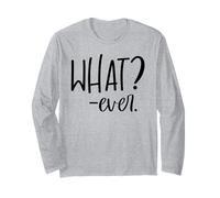 Whatever Shirt for Women,Sarcastic Shirt That Says What Ever Manga Larga