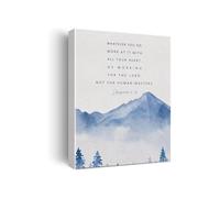 Whatever You Do Work at It Colossians 3:23 Canvas, Inspirational Bible Verse Watercolor Art(Unframed,08x12inch(20x30cm))