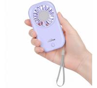 WHATOOK Mini ventilador de mano, 11000 rpm, ventilador de mano fuerte con 5 velocidades, 56 g, ultraligero, portátil para viajes y viajes, USB-C recargable, ventilador personal para maquillaje