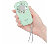 WHATOOK Mini ventilador de mano, 11000 rpm, ventilador de mano fuerte con 5 velocidades, 56 g, ultraligero, portátil para viajes y viajes, USB-C recargable, ventilador personal para maquillaje