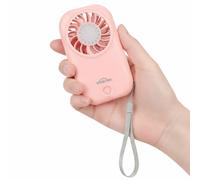 WHATOOK Mini ventilador de mano, 11000 rpm, ventilador de mano fuerte con 5 velocidades, 56 g, ultraligero, portátil para viajes y viajes, USB-C recargable, ventilador personal para maquillaje