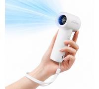 WHATOOK Mini Ventilador de Mano Portátil USB, Bolsillo de 5 Velocidades, Mini Ventilador de Mano para Camping (White)