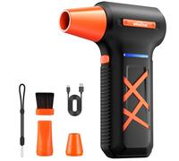 WHATOOK Soplador de Polvo Eléctrico：250000RPM Plumero de Aire Comprimido 270 Minutos de Uso Súper Largo, 3 Velocidades Soplador Aire Comprimido para Ordenador, Coche, Oficina, Sofá