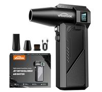 WHATOOK Soplador de Polvo Eléctrico：Plumero de Aire Comprimido 250000RPM 3 Velocidades，Con pantalla LED, Soplador Aire Comprimido para Ordenador, Coche, Oficina,Sofá (828 Air Duster)