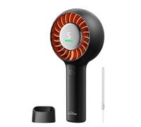 WHATOOK Ventilador de mano: ventilador portátil con flujo de aire de gran angular, batería de 3000 mAh, mini ventilador con 5 niveles e indicador LED, ventilador de mesa silencioso USB-C para viajes