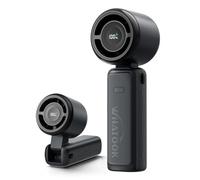 WHATOOK ventilateur portable 4000 mAh, design pliable à 180°, 5 vitesses, affichage LED, autonomie jusqu’à 12h. Mini ventilateur puissant idéal pour voyages, bureau et extérieur.