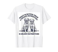 What's Better Than A Golden Retriever Two Goldens Dog Camiseta