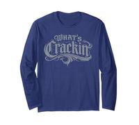 What's Cracking Funny tee Gothic Old English Graffiti Style Manga Larga