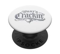 What's Cracking Funny tee Gothic Old English Graffiti Style PopSockets PopGrip Adhesivo